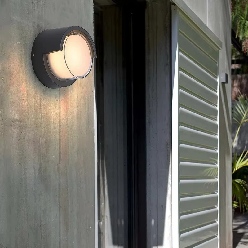 Decorative functional outdoor LED wall lamp with sensor