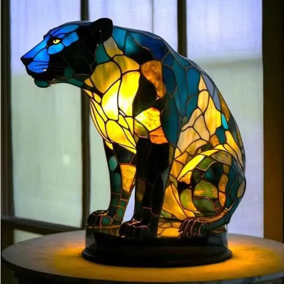 Artistic cozy LED lamp with animal patterns