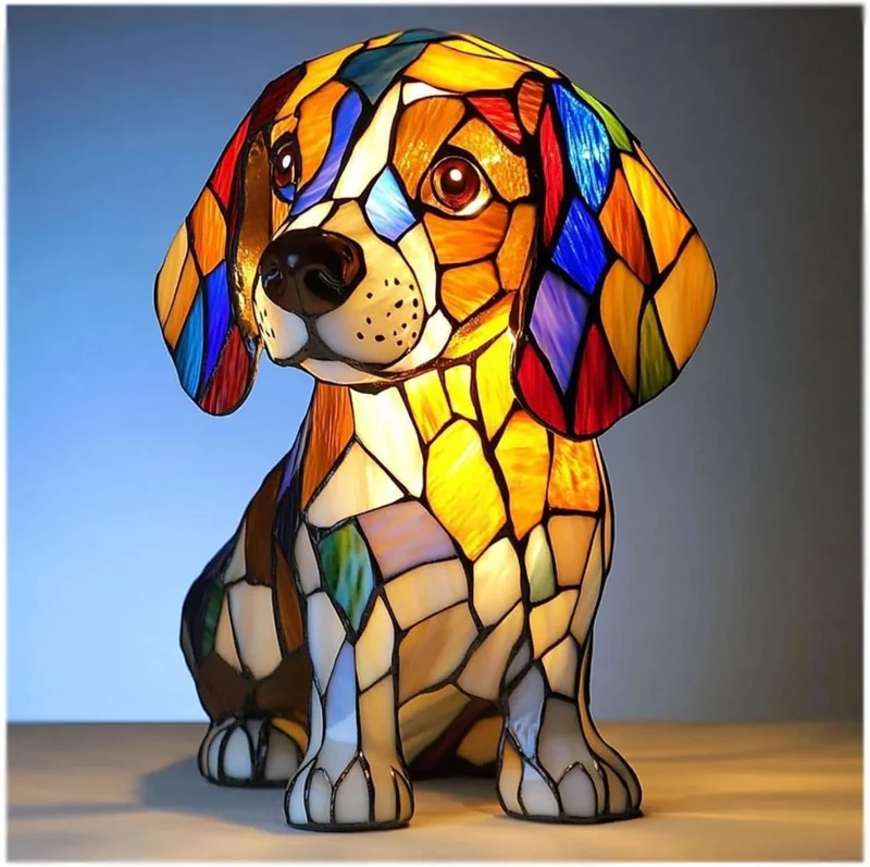 Artistic cozy LED lamp with animal patterns