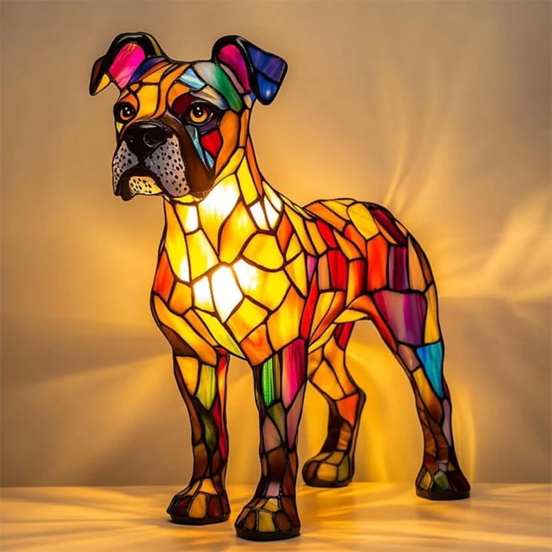 Artistic cozy LED lamp with animal patterns
