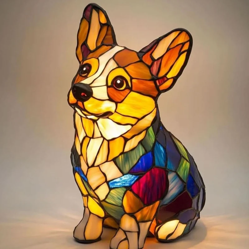 Artistic cozy LED lamp with animal patterns