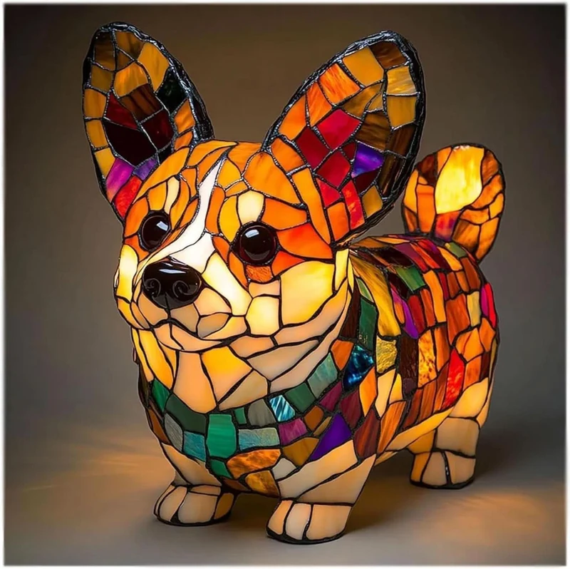 Artistic cozy LED lamp with animal patterns