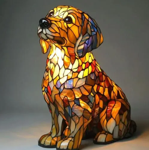 Artistic cozy LED lamp with animal patterns