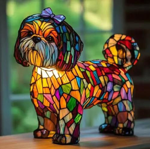 Artistic cozy LED lamp with animal patterns