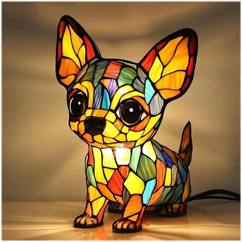 Artistic cozy LED lamp with animal patterns