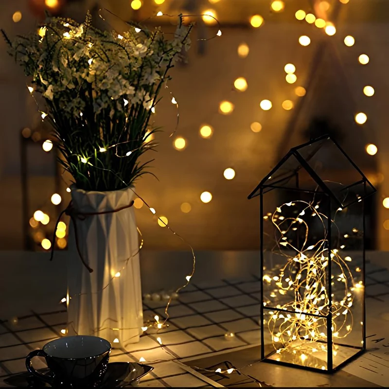 Decorative fairy string solar outdoor LED lights