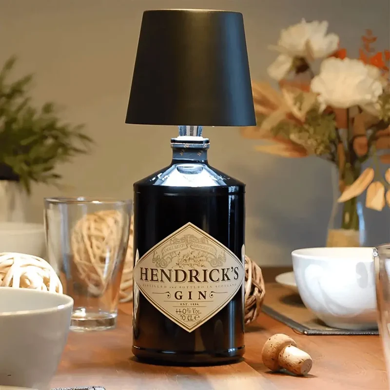 Decorative mood rechargeable LED bottle lamp