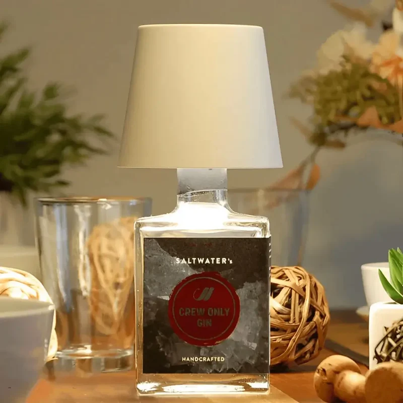 Decorative mood rechargeable LED bottle lamp