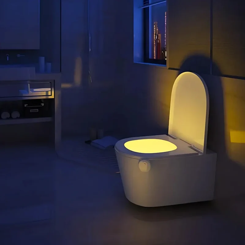 Smart LED toilet light with sensor
