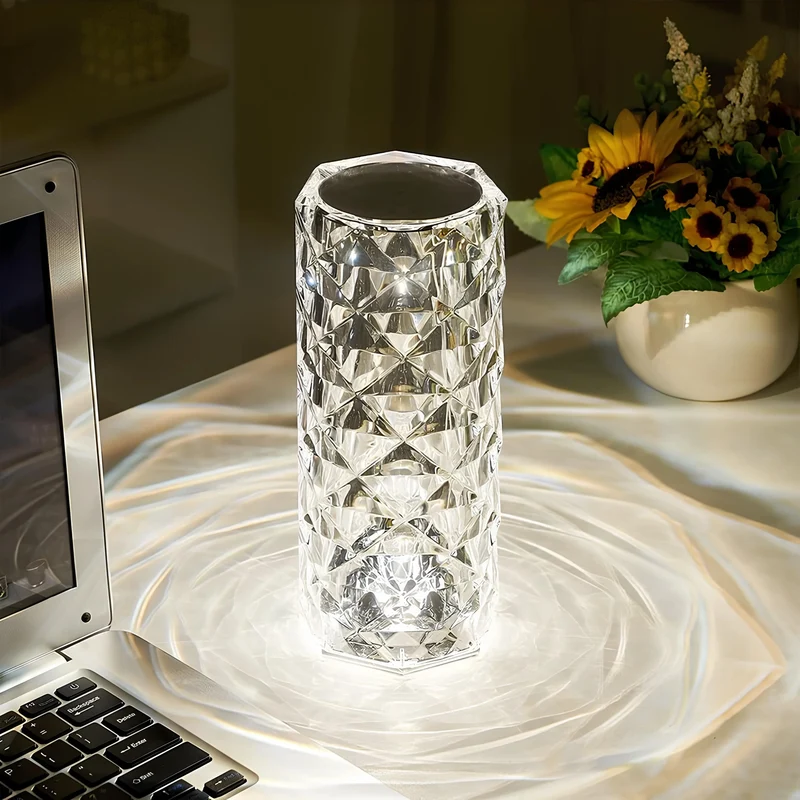 Modern crystal lamp with one-touch function