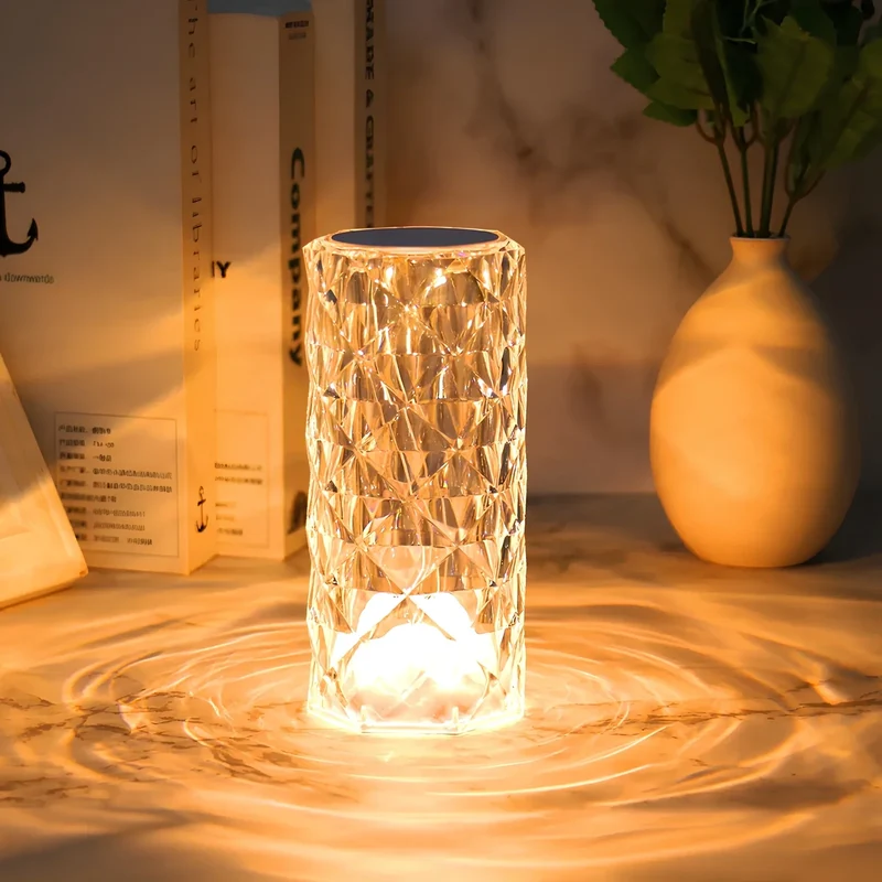 Modern crystal lamp with one-touch function