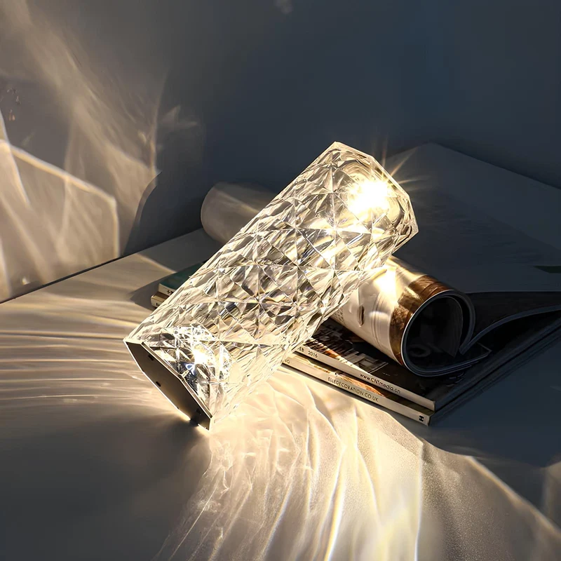 Modern crystal lamp with one-touch function