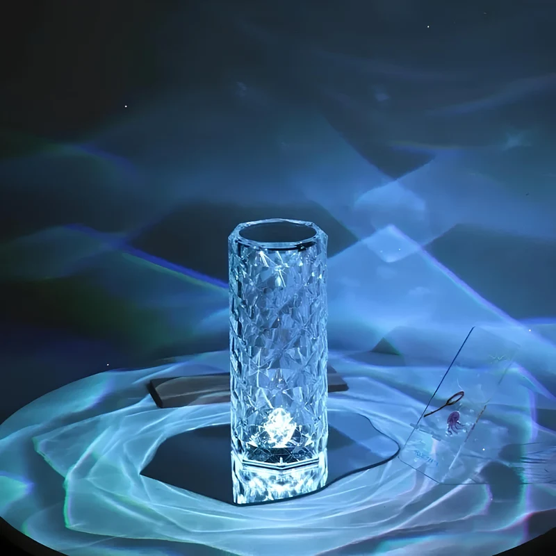 Modern crystal lamp with one-touch function