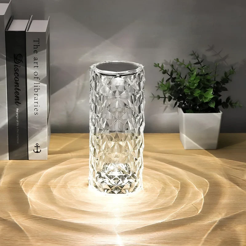 Modern crystal lamp with one-touch function