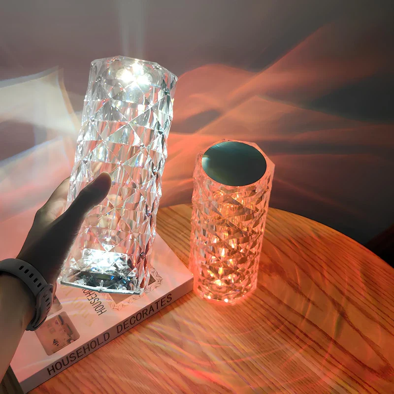 Modern crystal lamp with one-touch function