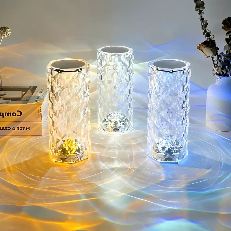 Modern crystal lamp with one-touch function