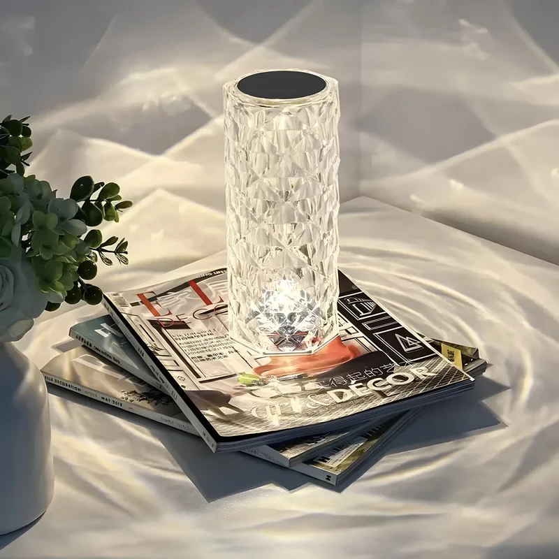 Modern crystal lamp with one-touch function