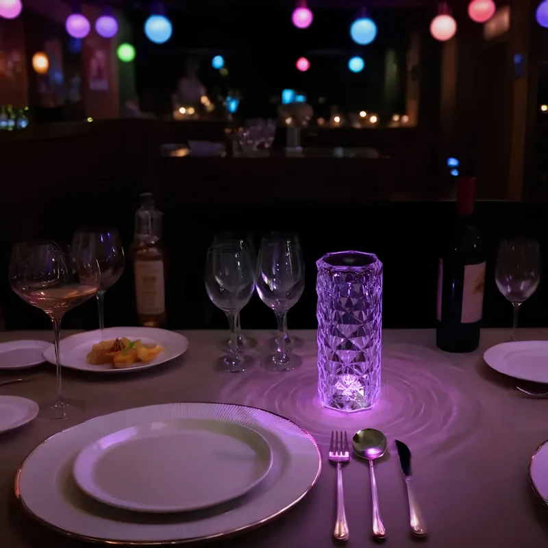 Modern crystal lamp with one-touch function