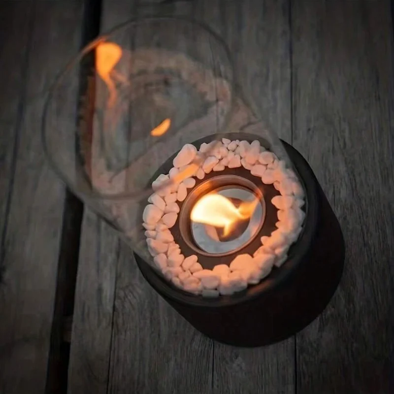 Classic transparent glass oil lamp for interior decoration