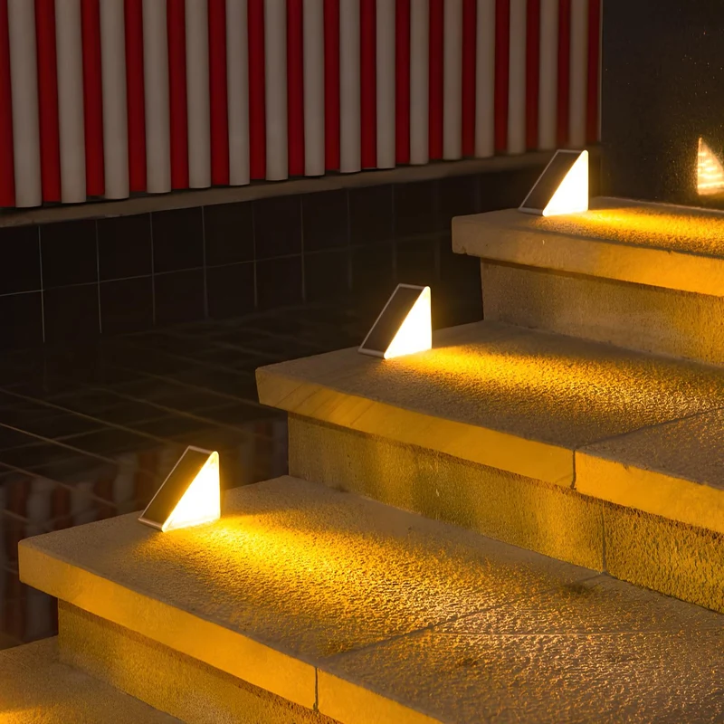 Bright modern solar stair lights