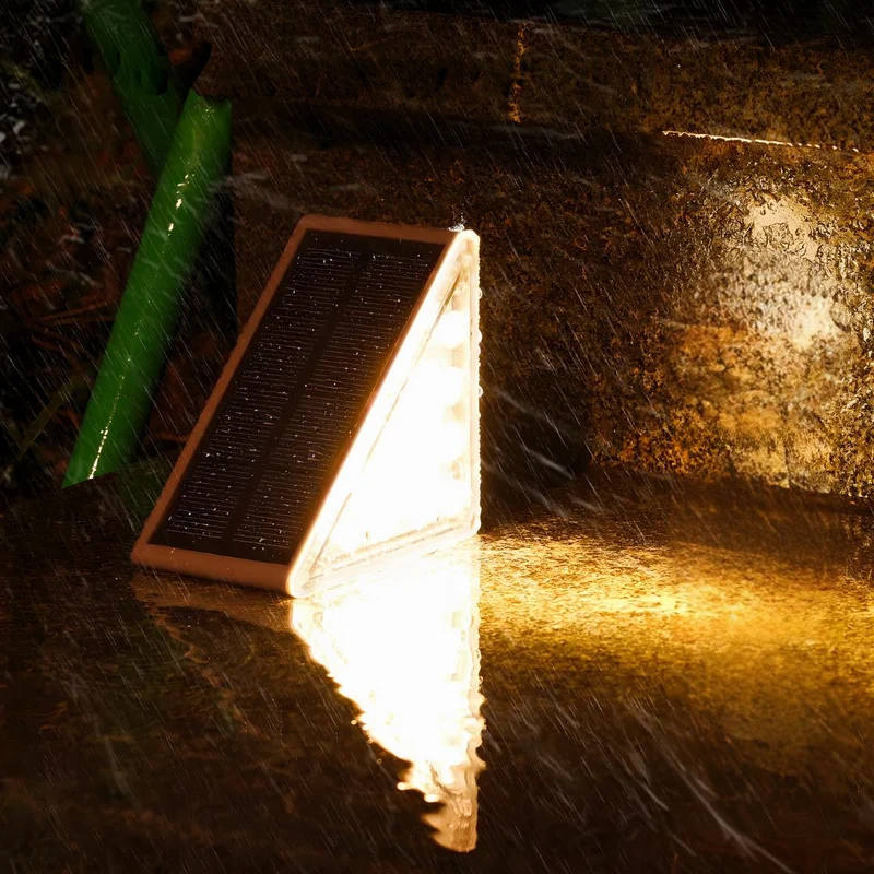 Bright modern solar stair lights