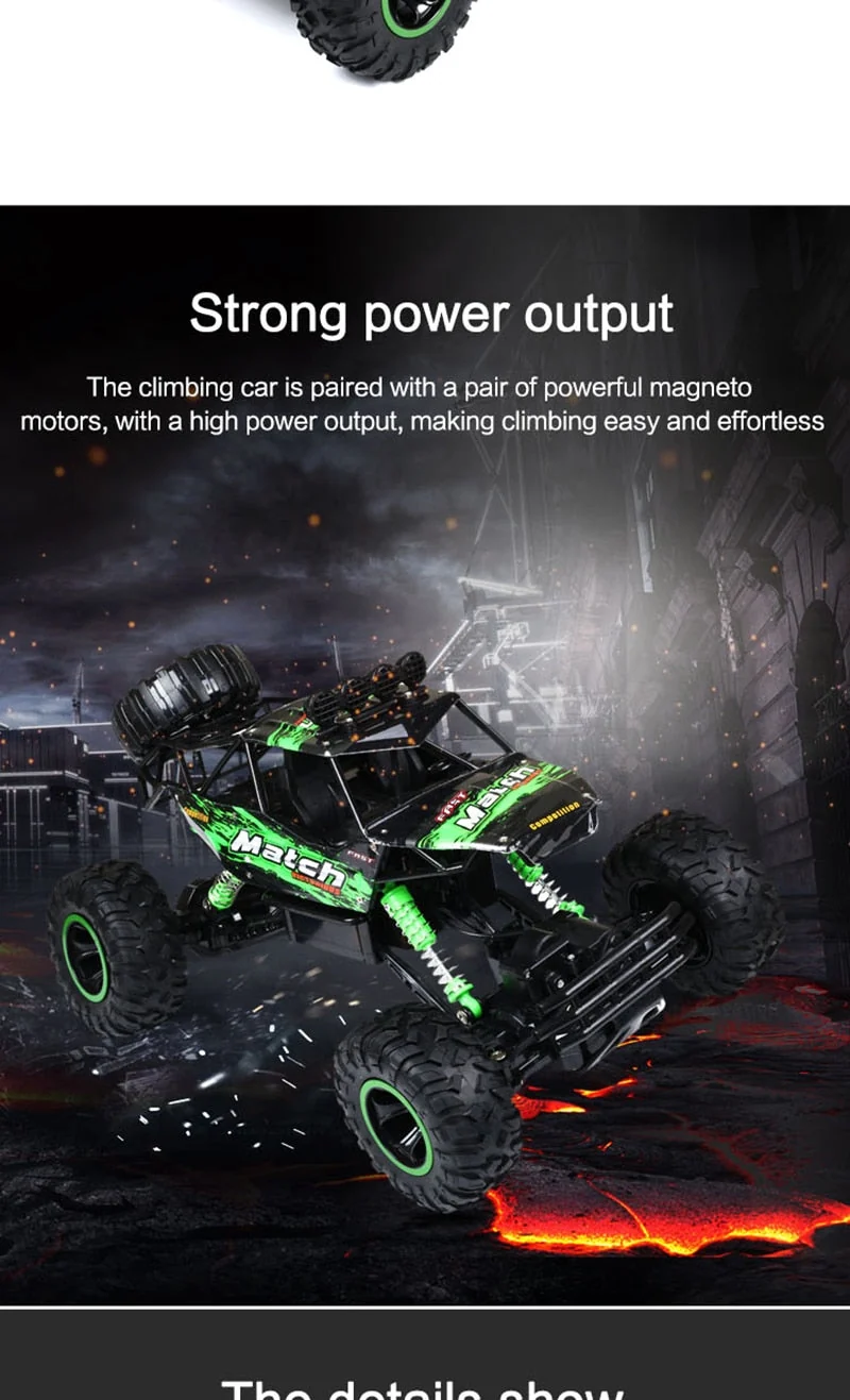 Powerful remote-controlled 4x4 off-road truck