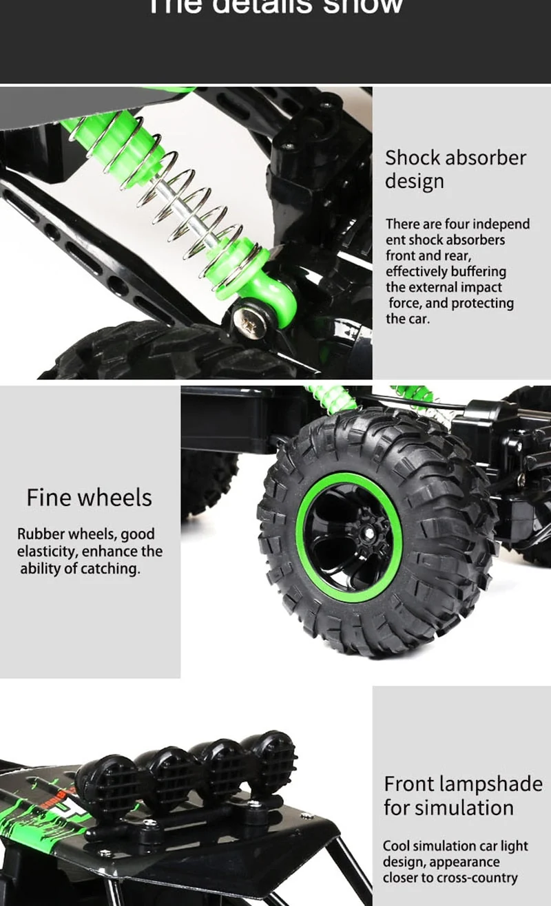 Powerful remote-controlled 4x4 off-road truck