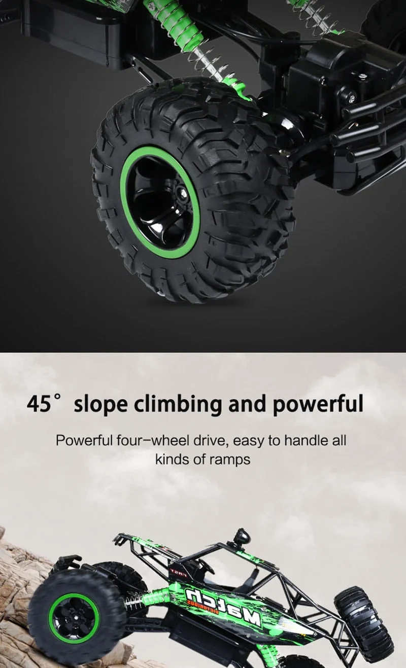 Powerful remote-controlled 4x4 off-road truck