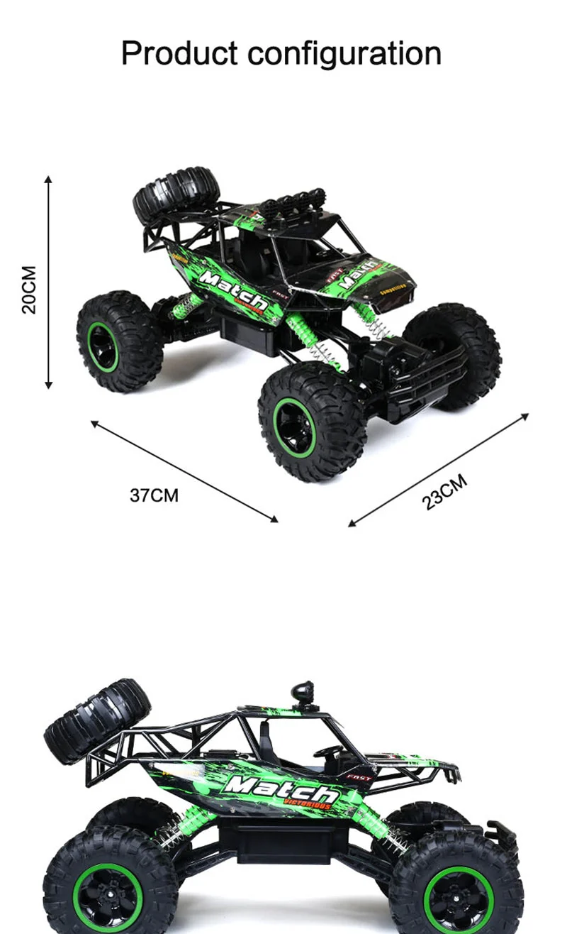 Powerful remote-controlled 4x4 off-road truck