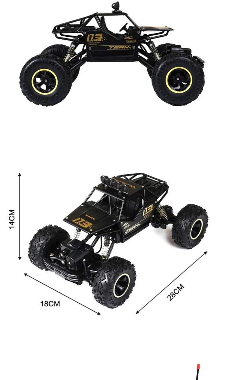 Powerful remote-controlled 4x4 off-road truck