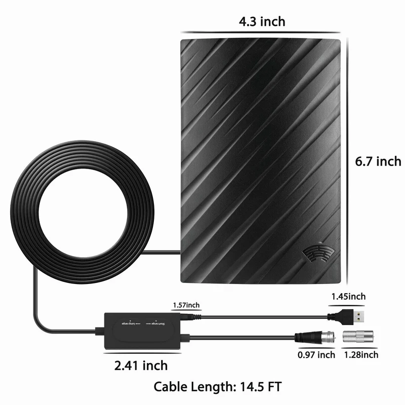 Advanced Indoor 4K HD TV Antenna with Long Range