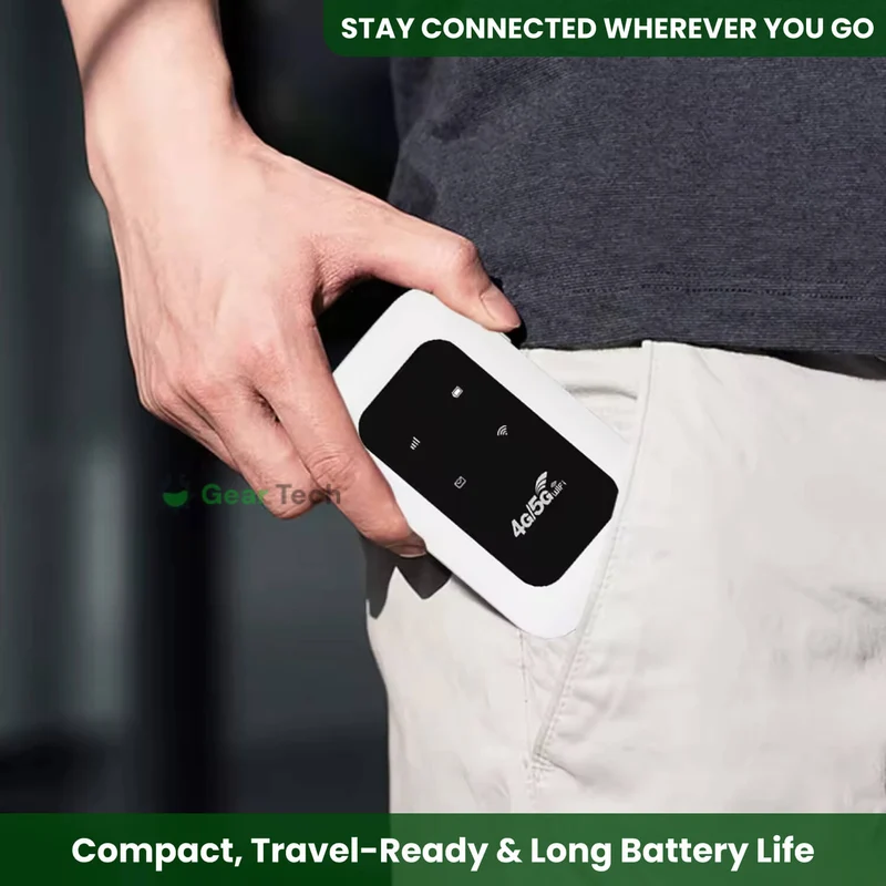 Compact Mobile 5G WiFi Router with Hotspot Function