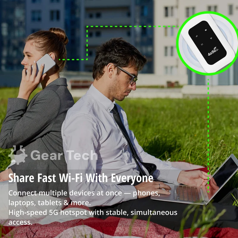 Compact Mobile 5G WiFi Router with Hotspot Function