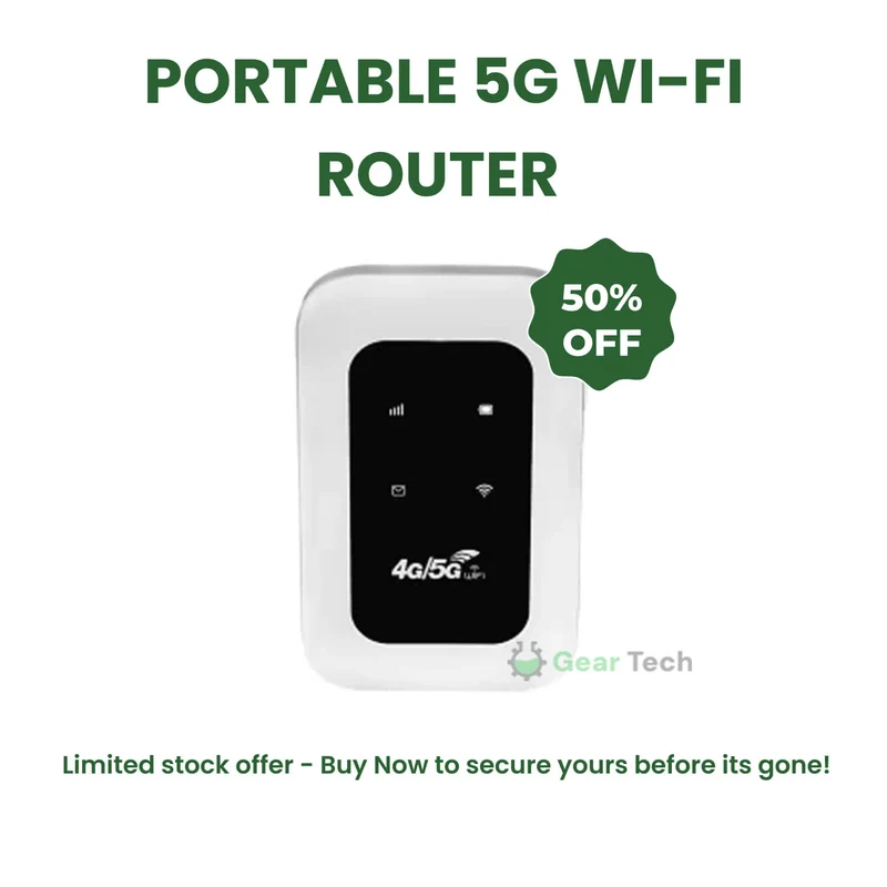 Compact Mobile 5G WiFi Router with Hotspot Function