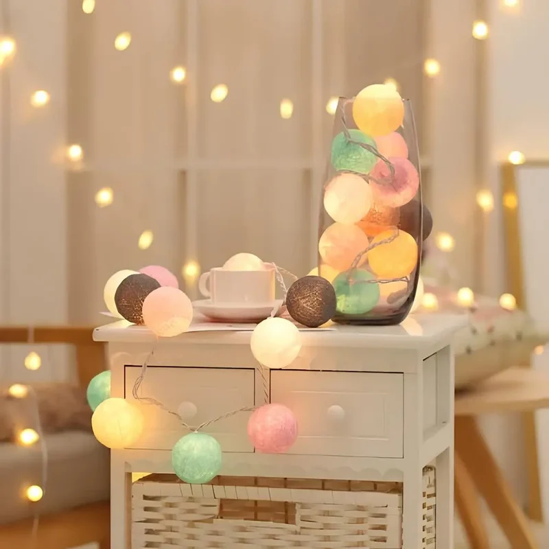 Decorative balls with warm LED light