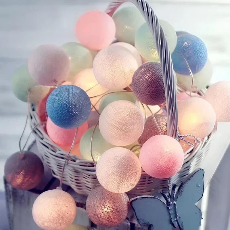 Decorative balls with warm LED light