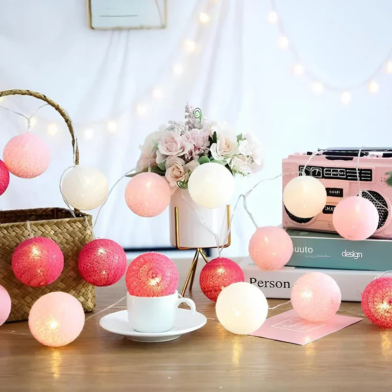 Decorative balls with warm LED light
