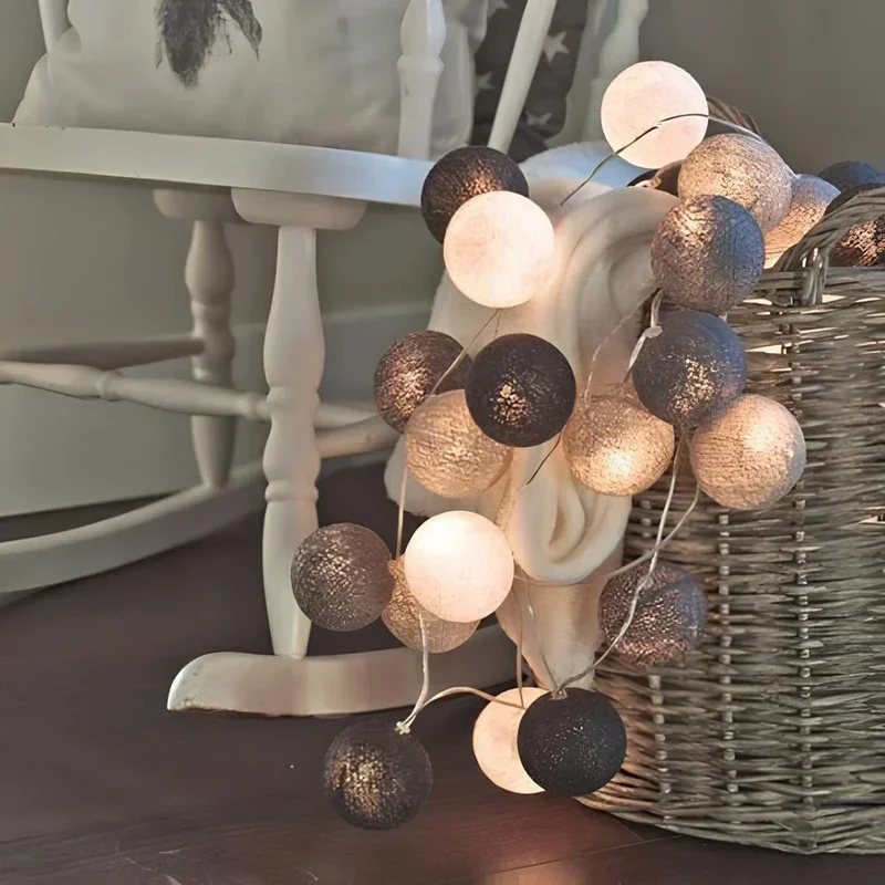 Decorative balls with warm LED light