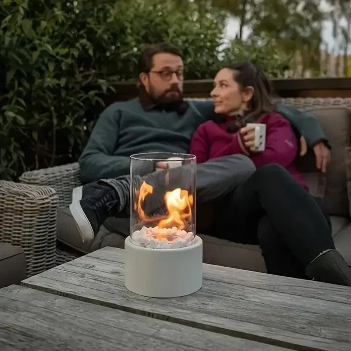 Minimalist modern portable campfire lamp
