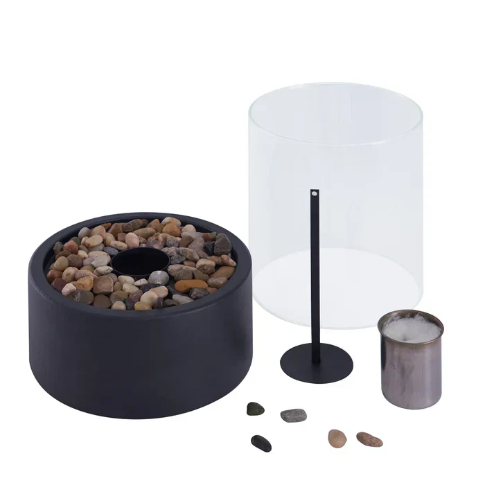 Minimalist modern portable campfire lamp