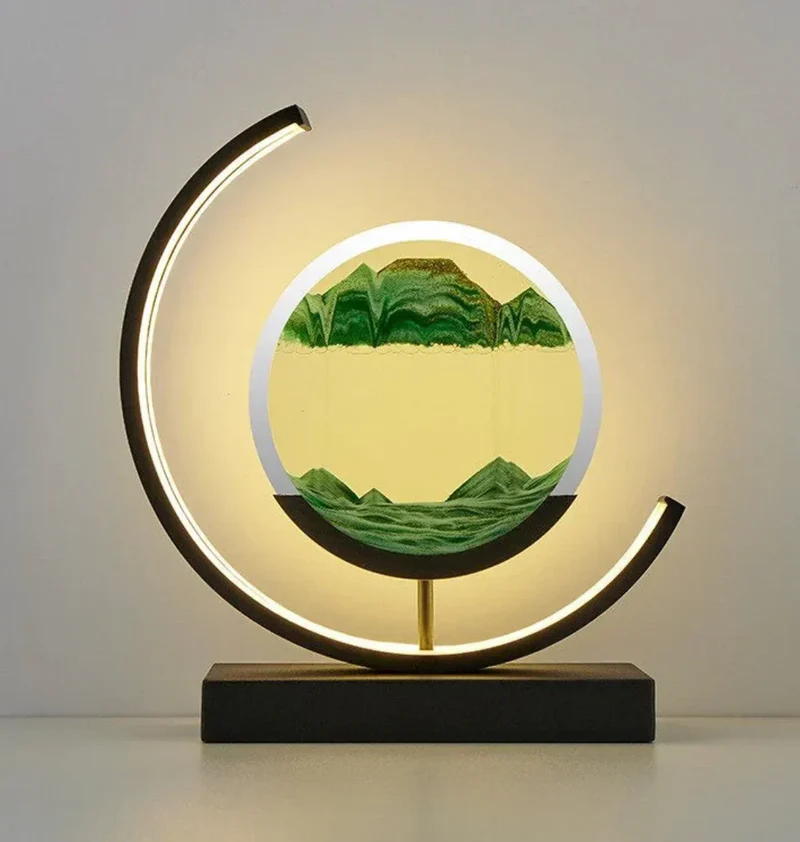 Minimalist sand-colored decorative landscape lamp