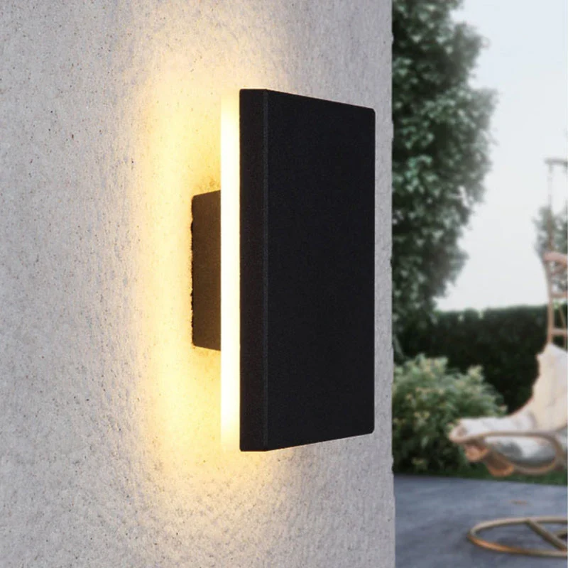 Elegant minimalist LED wall lamp for outdoor lighting