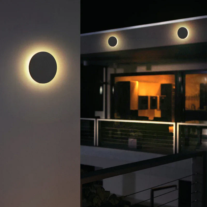 Elegant minimalist LED wall lamp for outdoor lighting