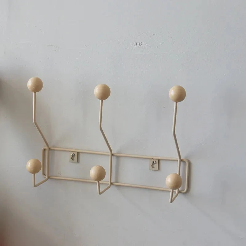 Minimalist Wooden Wall Hook with Hangers