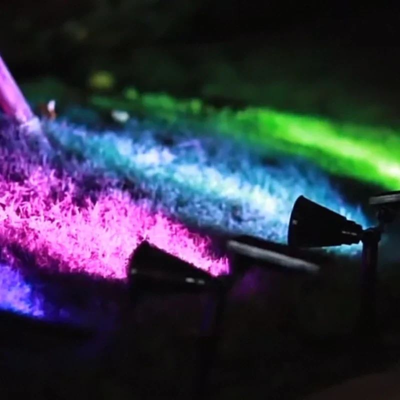 Adjustable solar-powered garden spotlight
