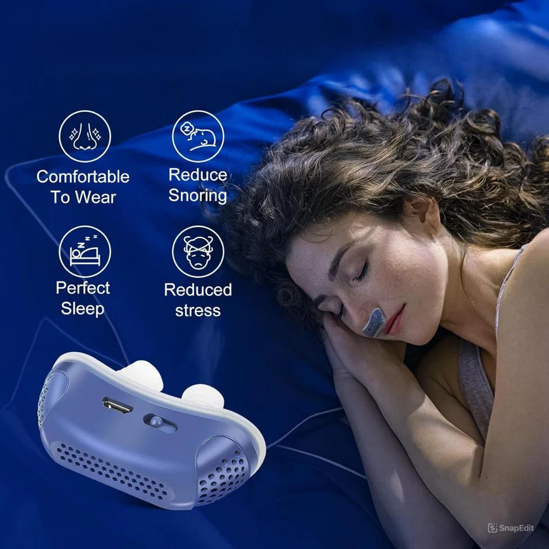 Silent anti-snoring device for better sleep