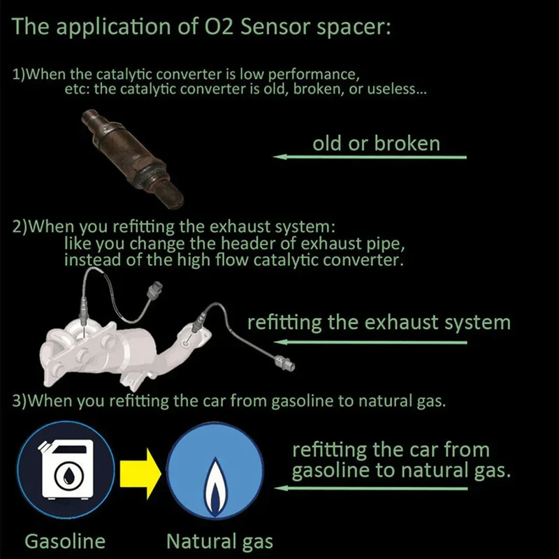 High-performance O2 oxygen sensor adapter for cars
