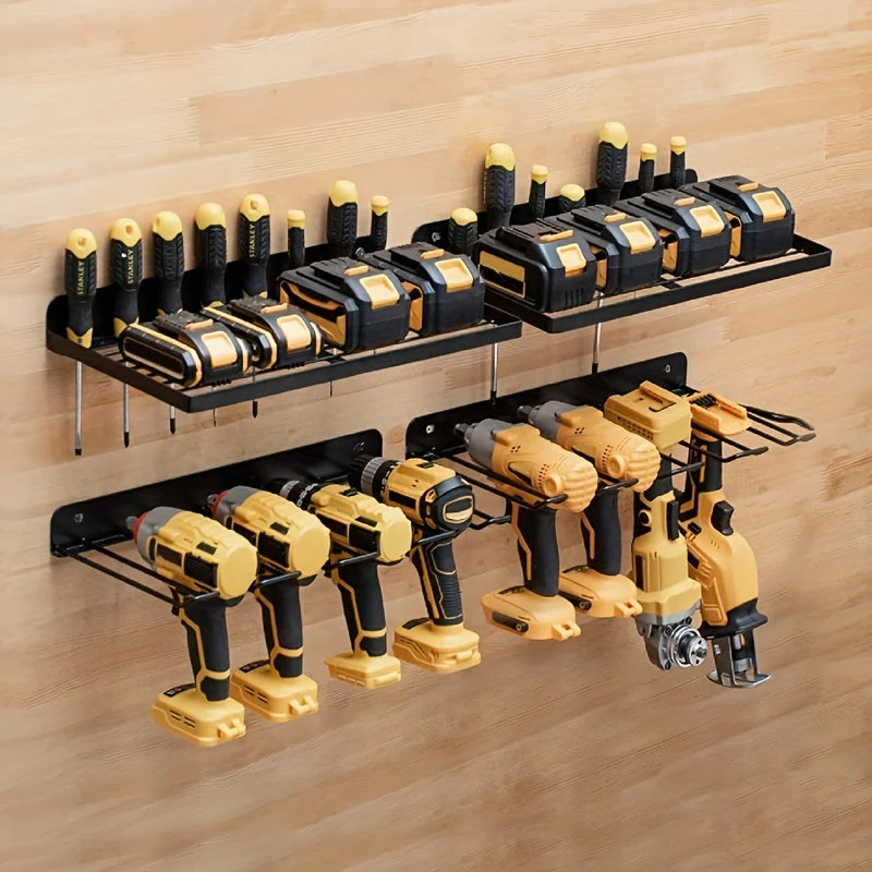 Durable wall-mounted tool shelf