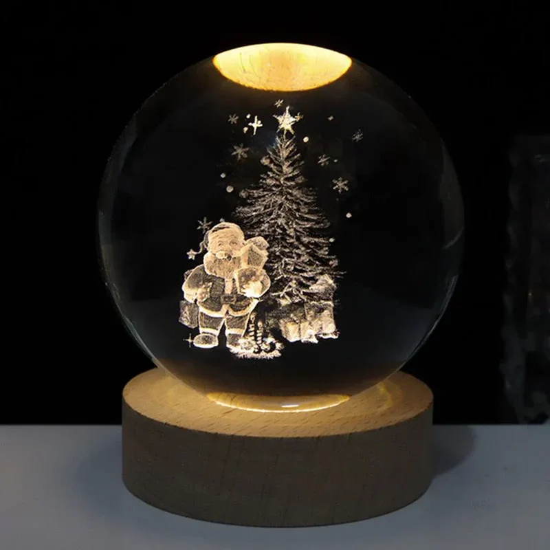 Decorative crystal ball with 3D pattern