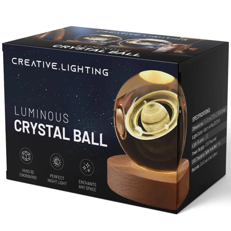 Decorative crystal ball with 3D pattern